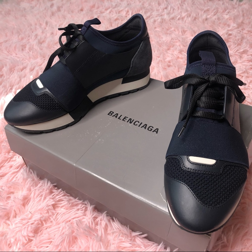 Deep Navy Blue Balenciaga Sneakers Sz 7